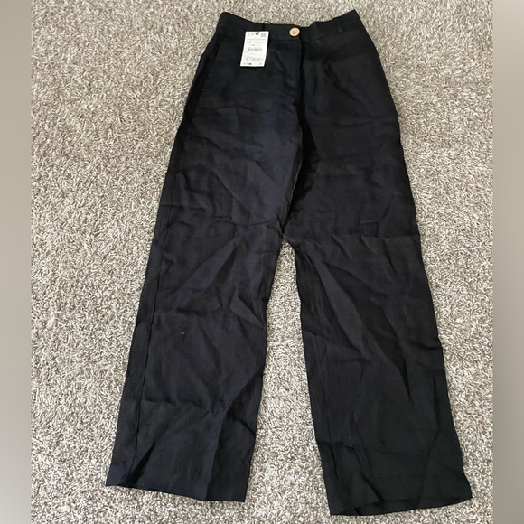 Black Wide Leg Pants Classic Design - Picture 2 of 3